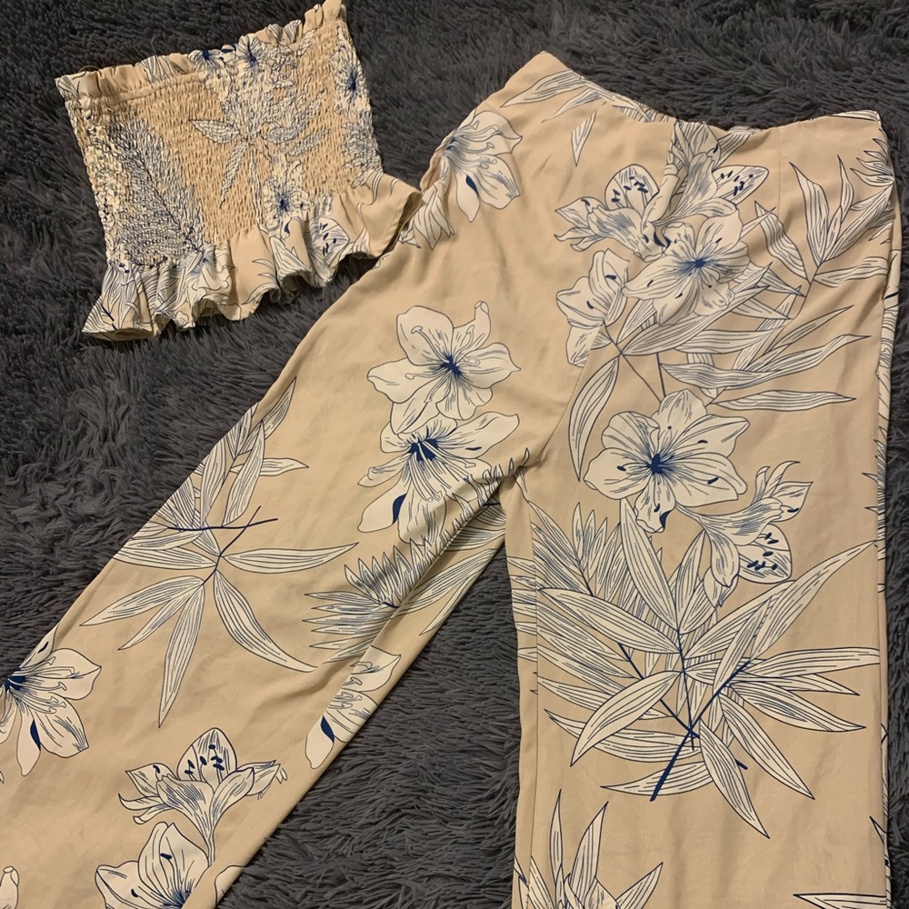 Pink Lily- Tropical Adventure Two Piece Taupe